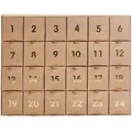 Adventskalender zum befüllen, Kraft-gold, 36,5 x 29 x 6 cm FSC MIX