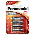 4 Panasonic Alkaline Pro Power Aa Lr06 Batterien Blister 1.5V Mn1500 2033