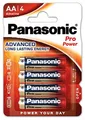 4 x Panasonic Pro Power AA Mignon 1,5V Batterie Alkaline LR6 