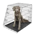 Kerbl Pet Gittertransportbox, zweitürig, Hundebox, Transportkiste, schwarz, 107x74x85cm, Metall, Hunde, herausnehmbare Kunststoffwanne