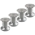 SO-TECH® Möbelfuß ALPHA, belastbar bis 250 kg, höhenverstellbar bis 15 mm, (4-St), Höhe 50 mm, Aluminium gebürstet, Aluminium gebürstet