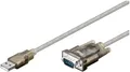 USB 2.0 Adapter - Konverter Kabel USB A St. zu Seriell COM RS232 9 Polig 1,5m