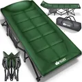 tillvex® Campingbett klappbar mit Tragetasche bis 200 kg | Campingliege extra breit | Feldbett Karpfenliege für Outdoor & Indoor | Klappbett Gästebett faltbar Garten Camping Angeln Festival Reise