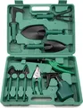 Gartengeräte 10-tlg. Gartenwerkzeug Set im Koffer Garten Pflanzset Handgeräte Kleingeräte Ideale Handgeräte für Hobbygärtner & Balkonpflanzen SN3010