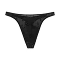 Hom Herren String Dark Thong Panties, Schwarz, L
