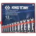 King TONY 1282MR Kurzringschlüssel-Set mit Nylonbeutel, 8 mm - 19 mm, 12-teilig (19 mm, 8 mm, 10 mm, 14 mm, 18 mm, 11 mm, 12 mm, 17 mm, 15 mm, 13 mm, 9 mm, 16 mm) (24363153)