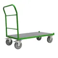 Profi Plattformwagen 500 kg mit XL Ladefläche 119x 59 cm Feststellbremsen Transportwagen Handwagen Magazinwagen Wagen Kommissionierwagen
