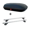 Dachbox BA320L carbonlook+Dachträger RB003 für für Opel Zafira III Tourer 5Tür a