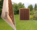 Weidenwand "Mia" mit 140x120cm in Premium Qualität aus gekochter Weide, Holz geb