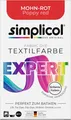 simplicol Textilfarbe expert Mohn Rot Puder 150 g Batiken DIY Farbpulver