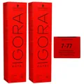 Schwarzkopf Igora Royal 2 x 60 ml 7-77 mittelblond kupfer extra Haarfarbe Cremef