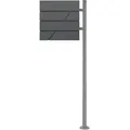 ML-Design Briefkasten mit Ständer Standbriefkasten Edelstahl Briefkasten Anthrazit