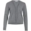 Vila Strickjacke Ril (1-tlg) Plain/ohne Details grau M (38)