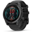 Garmin fenix E (47mm) mit QuickFit-Silikon-Armband (22mm) schwarz/schiefergrau