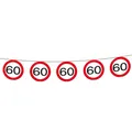 60. Geburtstag Wimpelkette Verkehrsschilder Wimpelgirlande Geburtstagsgirlande