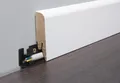 Kronoflooring Fußleiste 260 cm 70 x 17 mm Uni weiß gerundet