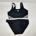 Adidas 3S Sportliche Bikinis Schwarz/Weiß 42