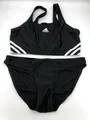 adidas 3S Sporty Bikini Schwarz/Weiß Gr. 42, Chlorresistent, Recycelt