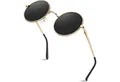 LuxusKollektion Retrosonnenbrille Sonnenbrille Retro Rund Polarisiert UV400 A 47mm Gold Grey