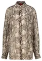 Damen Bluse mit Python-Print THE BOYFRIEND Oversized Fit 36