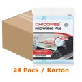 CHICOPEE DURADRY Mikrofasertücher blau 120 Stück im Karton Karton mit 24 x 5 Tücher je Pack, Tuchgröße ca. 34 x 40 cm M74-721