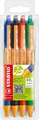 STABILO pointball - 4er Pack - blau, schwarz, rot, grün 6030/4