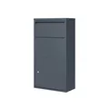 Westmann Briefkasten mit Paketbox Pollux freistehend Anthrazit 22x44x82cm