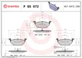 BREMBO Bremsbelagsatz Scheibenbremse PRIME P 85 072 für VW SKODA GOLF POLO FABIA