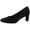 Tamaris Damen Pumps klassisch rund Blockabsatz samtige Haptik 1-22418-41, Größe:41 EU, Farbe:Schwarz
