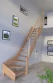 Holztreppe Rhodos in ¼ gewendelter Ausführung rechts-Eiche-Design Geländer Ho...