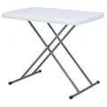 FLOORDIREKT Gartentisch Nara - Für Garten, Terrasse & Events - Robust & Wetterfest - 75,5 x 49 cm - Weiß