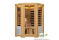 Artsauna Infrarotkabine Aalborg Dual-Technologie, für 2 Personen, Hemlockholz, HiFi-System, Ionisator, LED-Farblicht