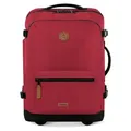CABAIA Rucksack Soft Suitcase 2 Wheels Essentials Trolley 27L Sibu weinrot 42cm - bordeaux/Dunkelrot