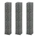 vidaXL Gabionen-Set 3-tlg. Verzinkter Draht 25×25×150 cm  LIF