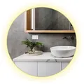 Tulup Badspiegel Runder Spiegel Badezimmerspiegel mit LED-Beleuchtung Wandspiegel, (Warmweiß 3000K) Ø 60 cm