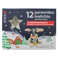 Ebersbacher Kerzenfabrik GmbH Pyramidenteelichte 12 Stück pro Packung mit transparenter Hülle