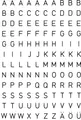 HERMA Buchstaben Sticker A-Z Folie schwarz 5 mm hoch 2 Blatt à 120 Sticker