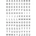 HERMA - Etikett 4154 5mm Buchstabe A-Z schwarz auf transparent