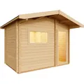 Infraworld Gartensauna Terra 3 Außensauna mit Vorraum Saunahaus 341 x 230 cm