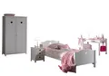 58 aufm Kessel Jugendzimmer-Set Kinderzimmer Kamila 5 Kinderzimmer Möbel Set Mädchen MDF Weiß, (inkl. Versand, Lieferung bis Verwendungsstelle), Einzelbett, Nachtkonsole, Schreibtisch und Kleiderschrank