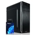 GREED® Multimedia PC mit Intel Core 12th Gen - Schneller Rechner + Computer für Büro & Home Office mit 4,3 GHZ, 16GB RAM/Arbeitsspeicher - 240GB SSD + 1TB HDD - DVD+RW - USB3.0 - WLAN, Windows 11 Pro