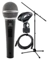 Pronomic DM-58 Vocal Mikrofon Starter Set (dynamisches Handmikrofon mit Schalter, Richtcharakteristik: Superniere, inkl. Ständer, Klemme + 5m XLR-Kabel)