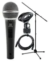 PROFI BÜHNEN GESANGS MIKROFON SET HAND MIKRO MIC MIKROPHON STATIV STÄNDER KABEL