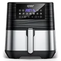 Innsky Heißluftfritteuse 5,5L XXL, 1700W Heissluftfriteuse mit Digitalem LED-Touchscreen und 7 Programmen, Vorheizen & Warmhalten & Auftauen, Airfryer Friteuse Ohne Öl mit Rezeptbuch auf Deutsch