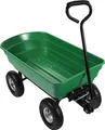 Wiltec Gartenwagen mit Kippfunktion bis 240 kg, Handwagen mit 75 l Volumen, Bollerwagen für Gartenarbeit, Handkarren für u. a. Rasen, Kies u. Schlamm