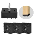 20 Stück Gummifüße Schraubbar Gummifüße Schwarze Möbelfüsse Gummifuß fußkappen für gartenstühle geeignet für alle Arten von Möbeln, rutschfest, Halten von Nassen Böden fern schützen Möbel, 3x3x1cm