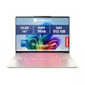 Lenovo Yoga Slim 7i Aura Edition Laptop | CoPilot+PC | 14"WUXGA OLED | Intel Core Ultra 7 256V | 16GB RAM | 512GB SSD | Intel Arc GPU | Win11 | QWERTZ | Seashell | 3 Jahre Garantie Exklusiv bei Amazon