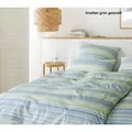 Elegante Bettwäsche Facet - 135x200 cm + 80x80 cm	limetten grün gestreift