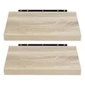 EUGAD Wandregal Wandboard 2er Set Hängeregal Holz Board Modern Sonoma Eiche 25x23x3,8cm 0079QJ-2