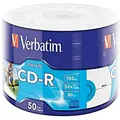 Verbatim CD-R Inkjet Printable, bedruckbare CD-Rohlinge mit 700 MB Datenspeicher, ideal für Foto- und Video-Aufnahmen, kompatibel mit jedem konventionellen CD-Laufwerk, 50er Pack Spindel